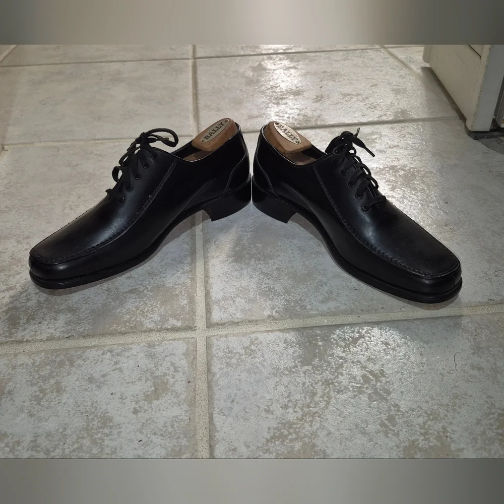 Bally Men's VERONA Black Leather Dress Shoes - Picture 4 of 11